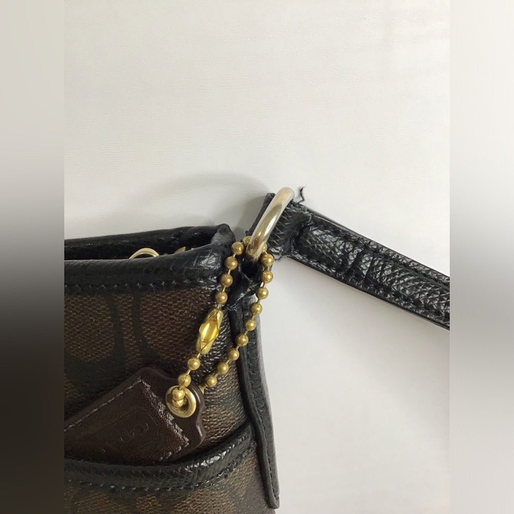 Coach Rowan File Bag Signature Shoulderbag Crossbody Black/Brown - Picture 4 of 16